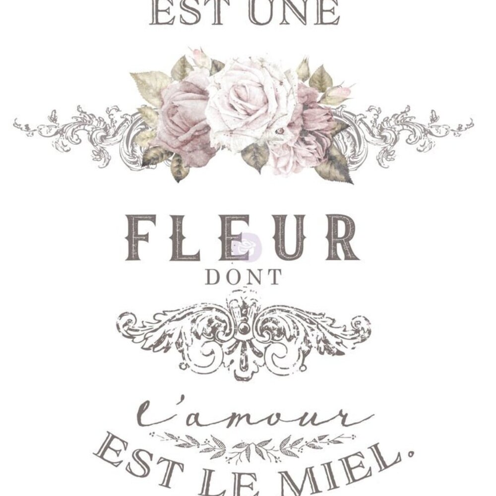 L'amour Est Le Miel~ Redesign with Prima Decor Rub On Transfer ~ DIY /Upcycling